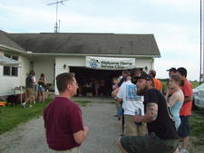 Lining up for grub