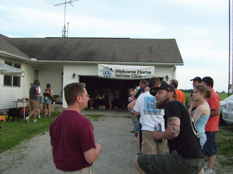 Lining up for grub